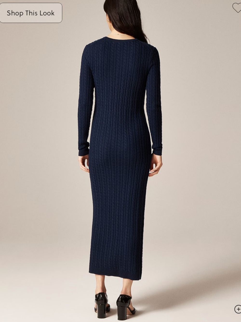 J.Crew Cable-knit sweater-dress in merino wool - Picture 3 of 7